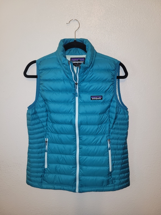 Patagonia Jackets & Blazers - Patagonia Women's Down Sweater Vest Aqua Blue 800 Fill Puffer Full Zip Medium